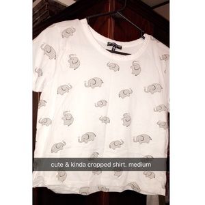 Elephant Cropped T-Shirt